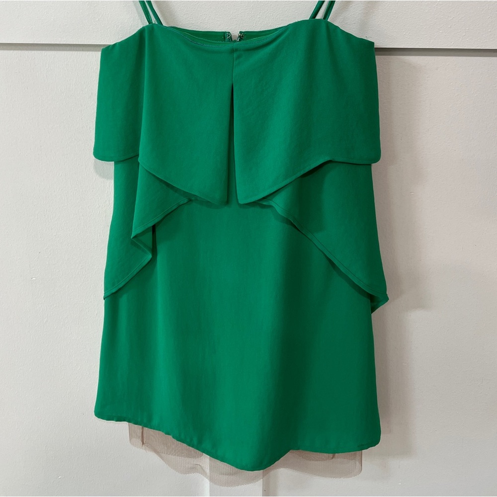 BCBG MaxAzria Runway Lt Evergreen Fei Fei Strappy Dress Size 2